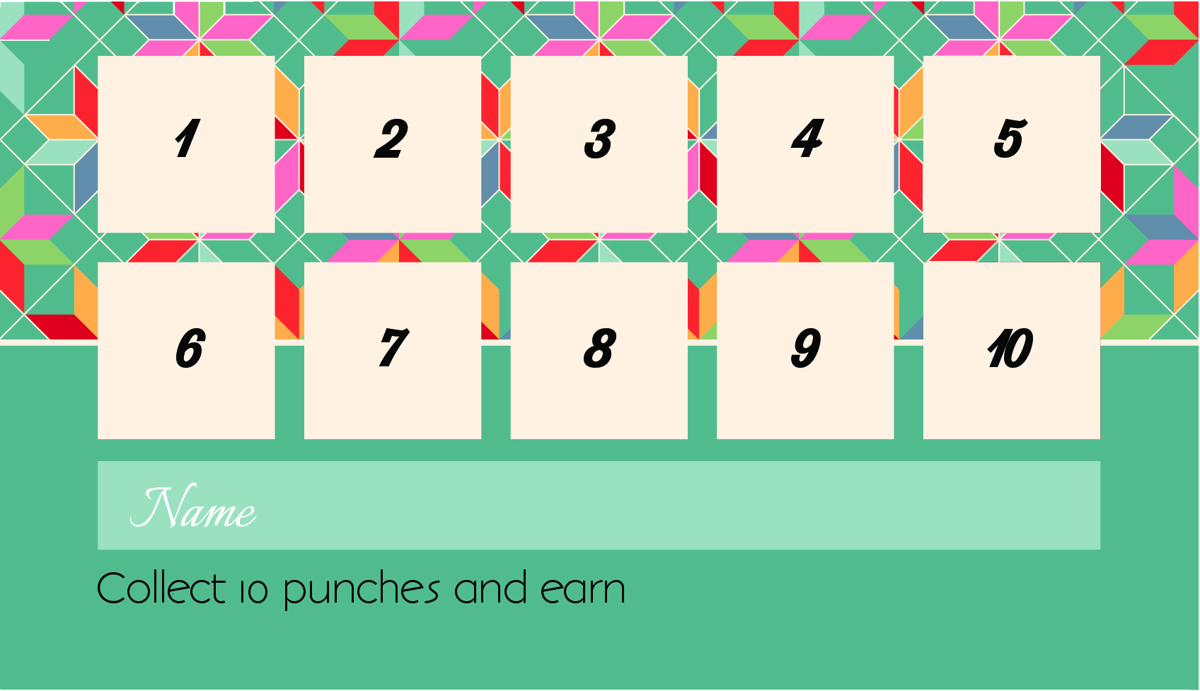 Punch Cards Pantry Academy