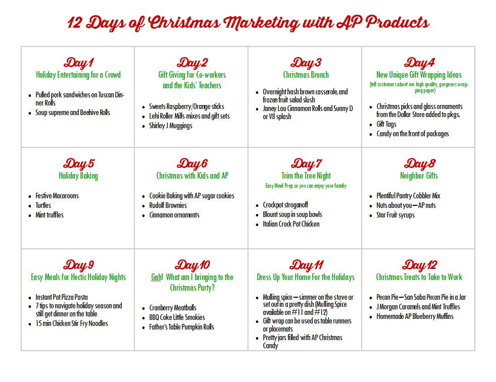 12 Days Of Christmas Workplace Ideas