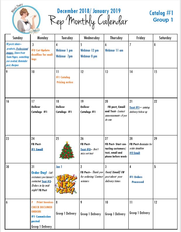 Rep monthly Calendar 1