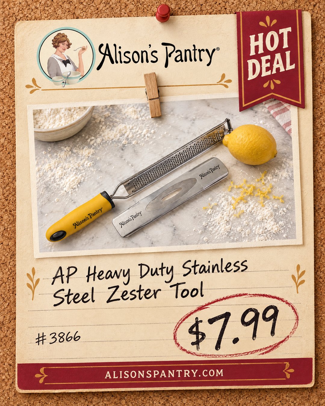 3866 AP Heavy Duty Stainless Steel Zester Tool