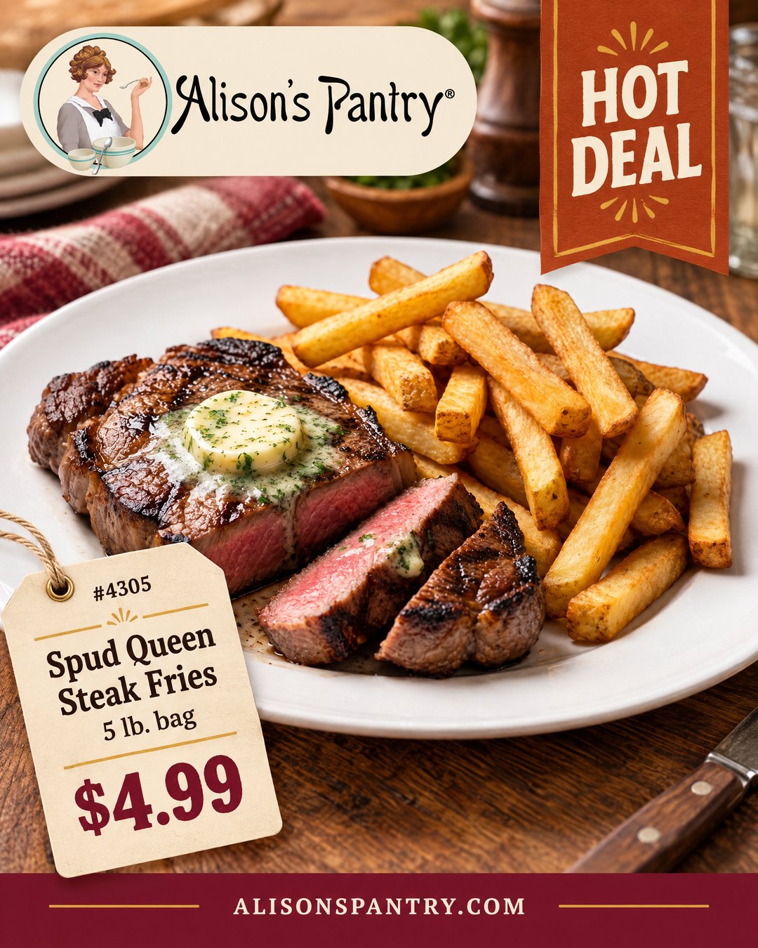 4305 Spud Queen Steak Fries
