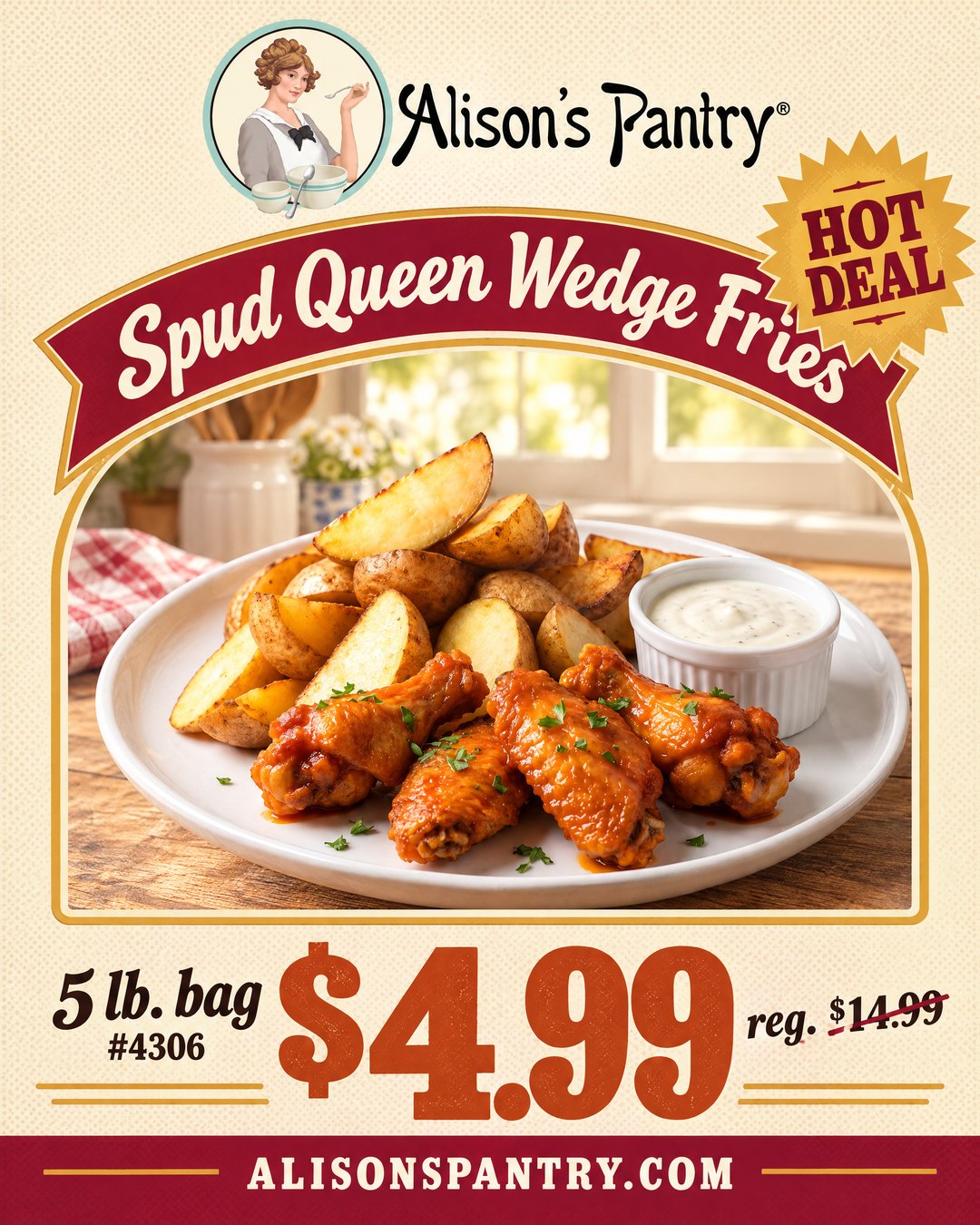 4306 Spud Queen Wedge Fries