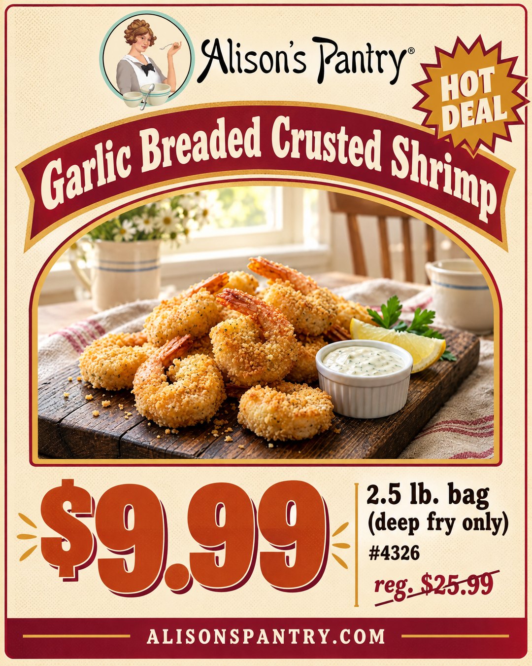 4326 Garlic Breaded Crusted Shrimp