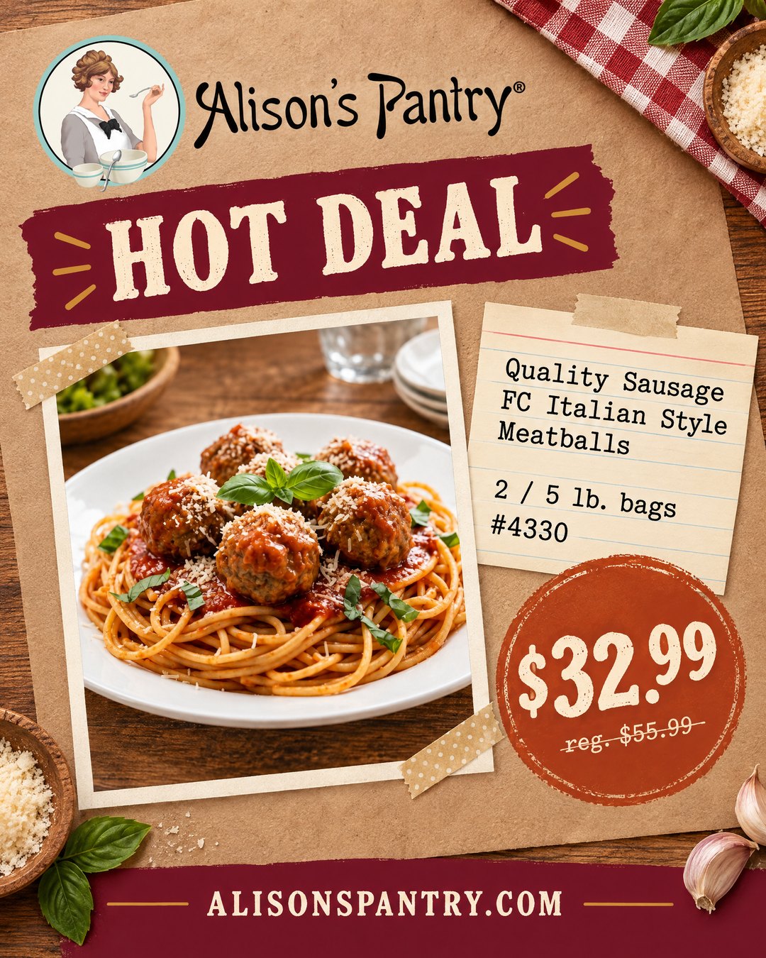 4330 Quality Sausage FC Italian Style Meatballs